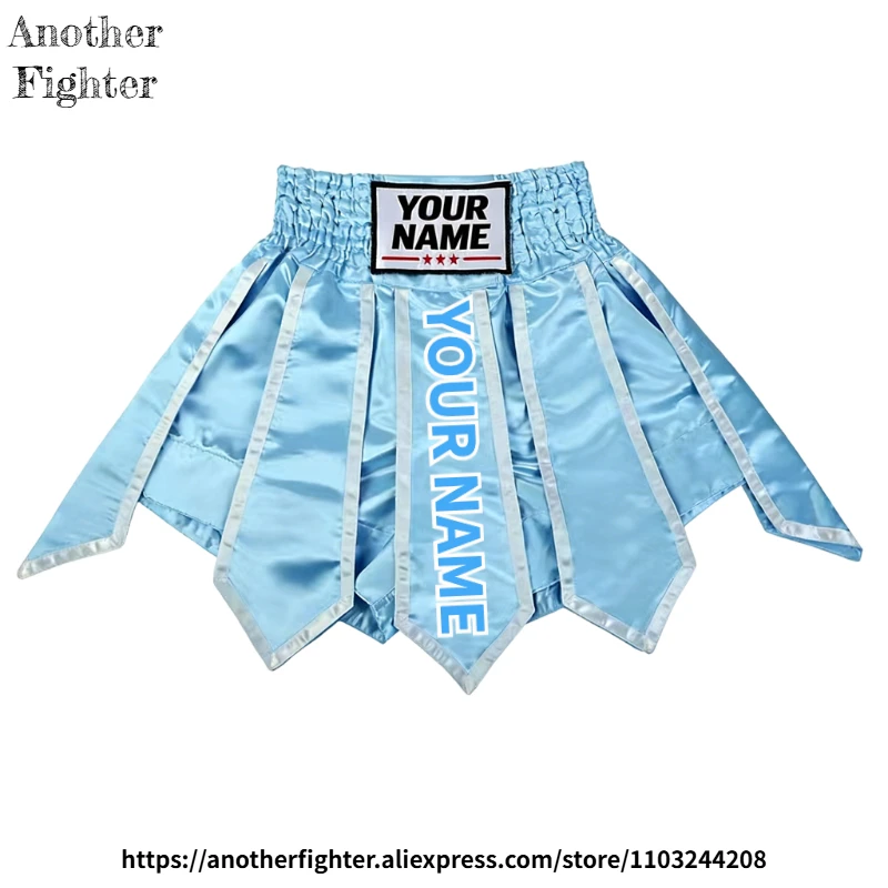 ムエタイショーツカスタムジム名ボクシングパンツ男性女性子供プレミアムグラディエーター武道mmaファイトトレーニングキックボクシングトランクス