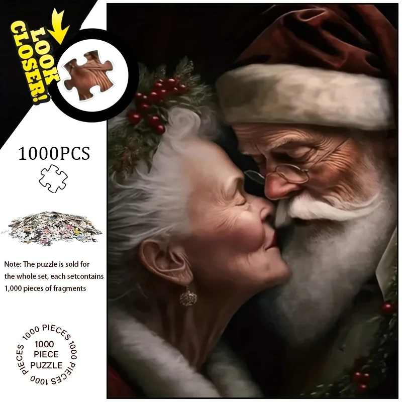 

1000 Piece Adult Jigsaw Puzzle - Dustproof Retractable Sealed Design Family Interactive Game Gift for Birthday Christmas Easter