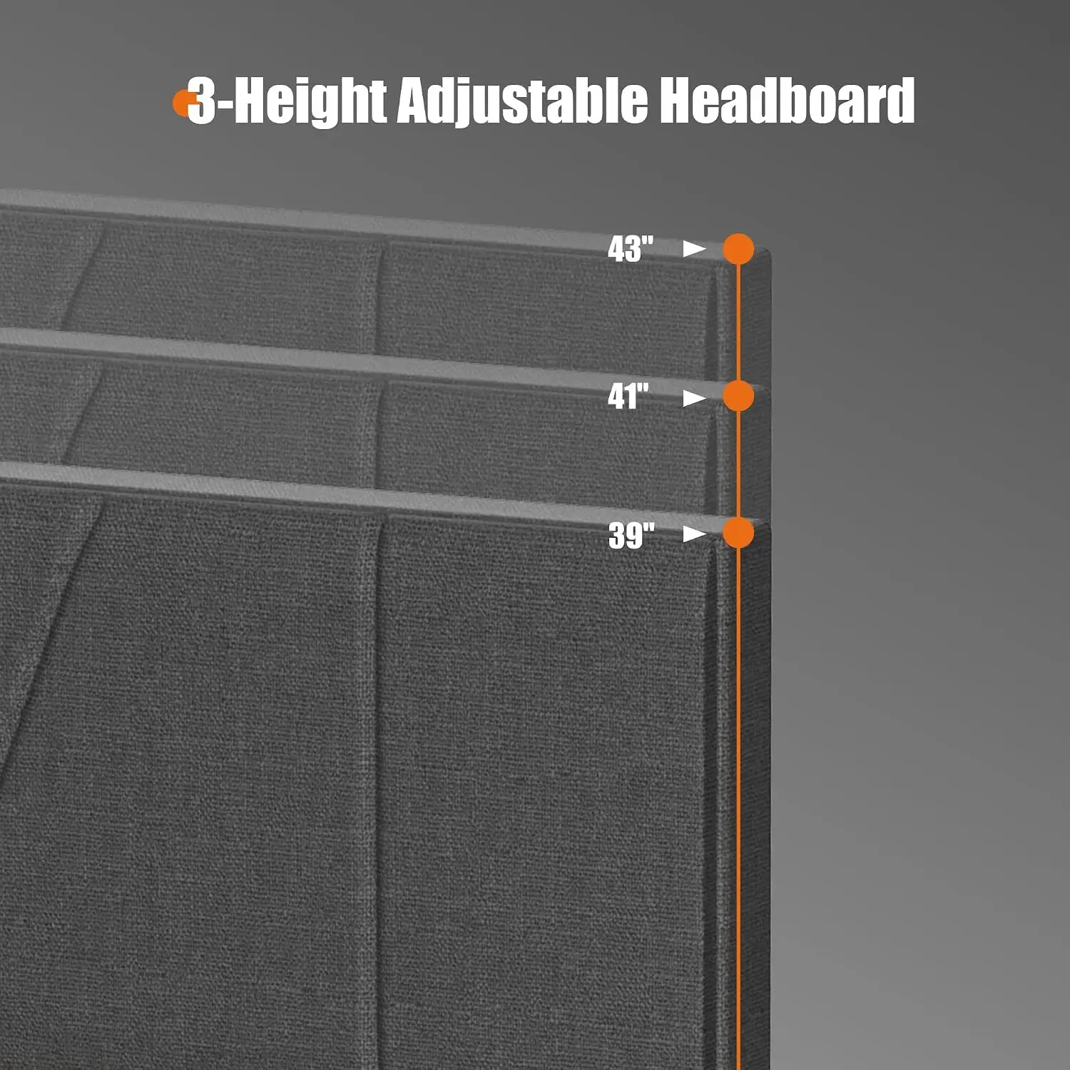 Queen Bed Frame Adjustable Headboard Platform 12 Thickened Legs No Box Spring Easy Assembly 1300 lbs Weight Capacity, Customized
