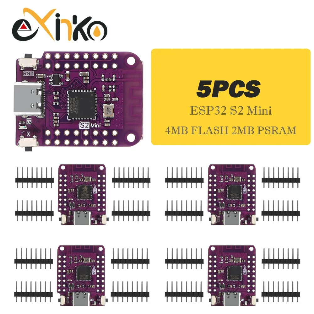 10 Stück ESP32 S2 Mini V1.0.0 - LOLIN WIFI IOT Board basierend auf ESP32-S2FN4R2 ESP32-S2 4MB FLASH 2MB PSRAM MicroPython für Arduino – Detail 2