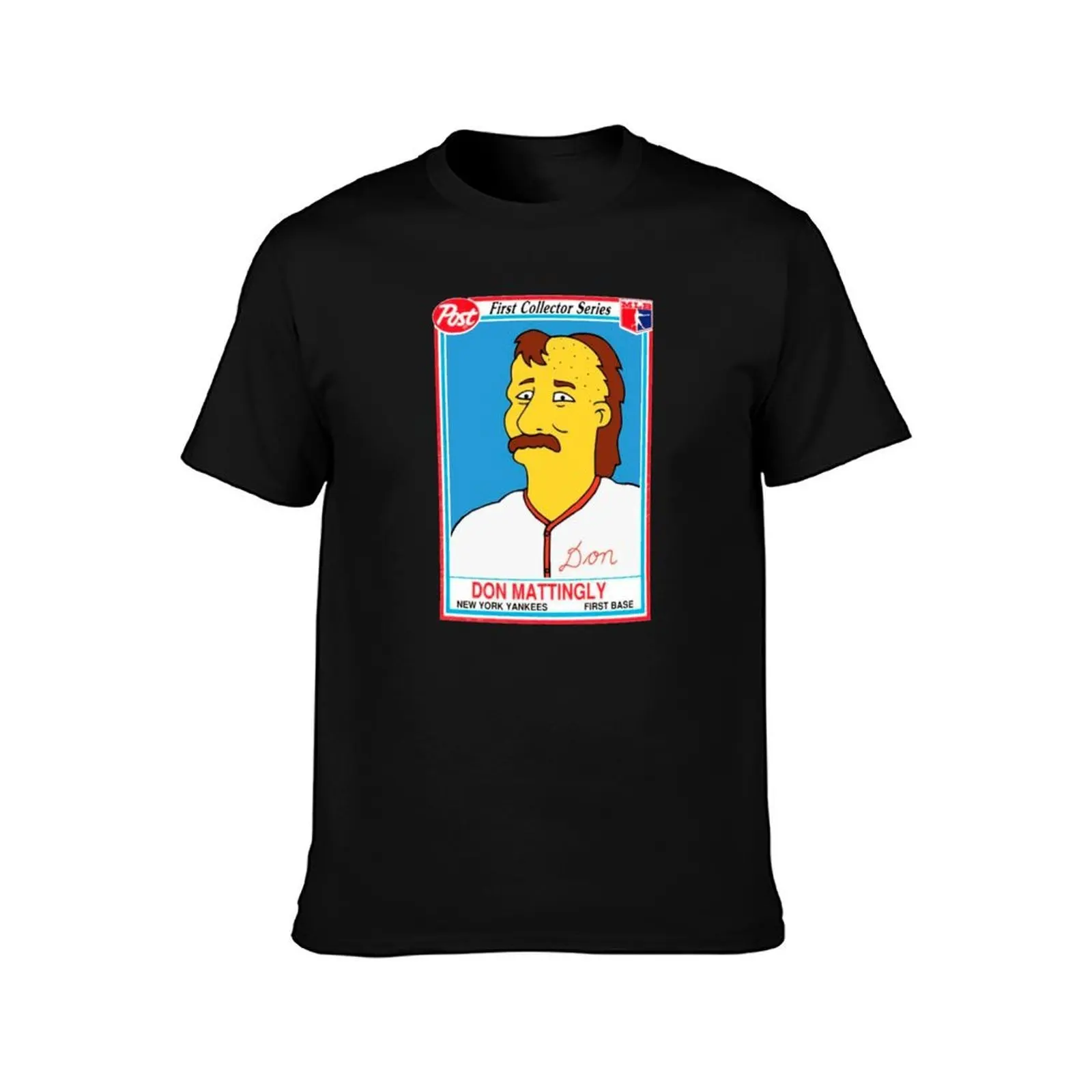 Don Mattingly Card T-Shirt Summer Casual Cotton Tee Oversized Streetwear Tops Vintage Graphic Print Loose Fit Short Sleeve