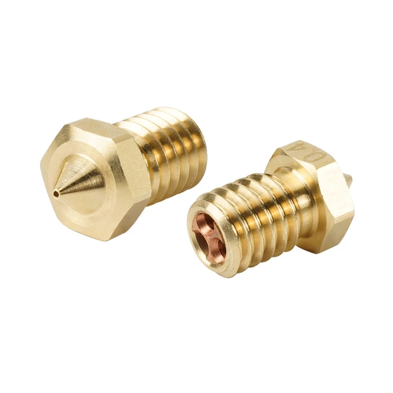 High Flow Nozzles E3D V6 1.75mm Clone-CHT Tip Brass Copper Nozzles 0.4/0.6/0.8/1.0/1.2mm for Ender 3 Hotend Titan Extruder Prusa