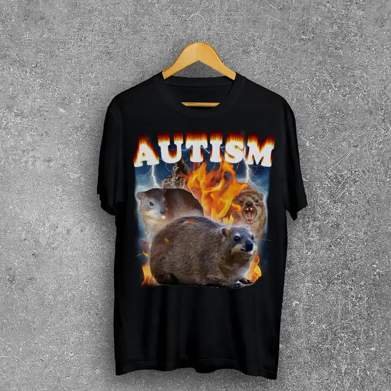 Autism Funny Hyrax Meme Tee Shirt  Ugly Shirts, Unhinged T-shirt, Cringe Tshirt, Hyrax Lover Gifts, Viral Clothes