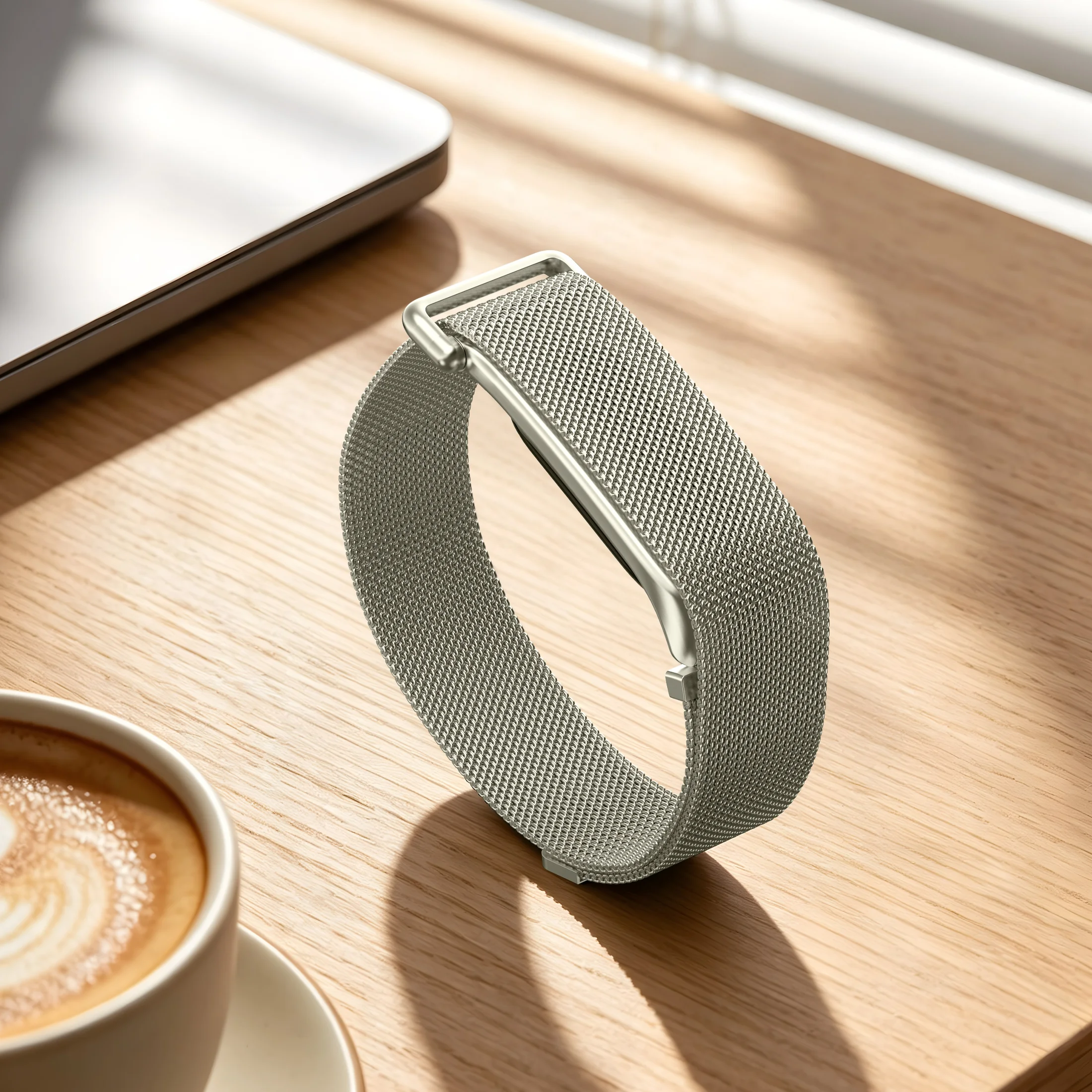 Stilvolles Milanese-Armband für Google Fitbit Air, in verschiedenen Farben erhältlich, verstellbar, atmungsaktives Uhrenarmband für Google Fitbit Air. – Detail 15