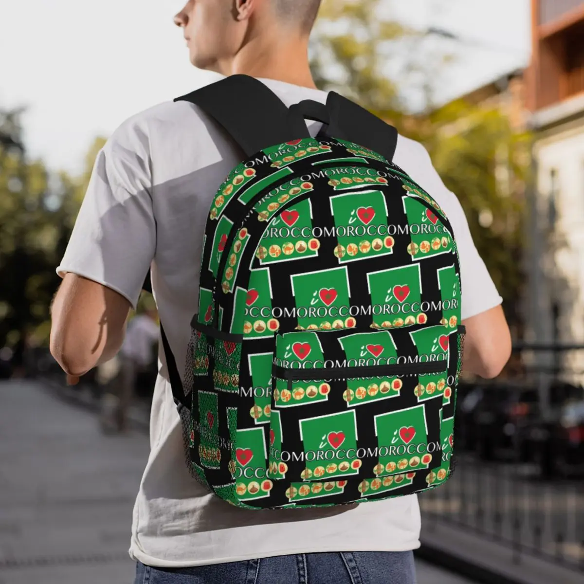 Morocco Proud Moroccan Heritage Lion Flag Kingdom Backpack Student BookBag Children School Bag Laptop Shoulder Bags for Boy Girl