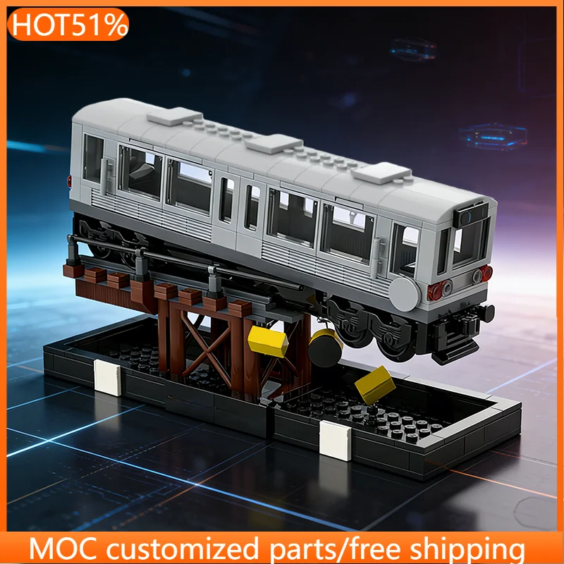 155 PCS transport Train Diorama Upgrade MOC Customize Modular Building Block Creative Design Educational DIY Toy Birthday Gift