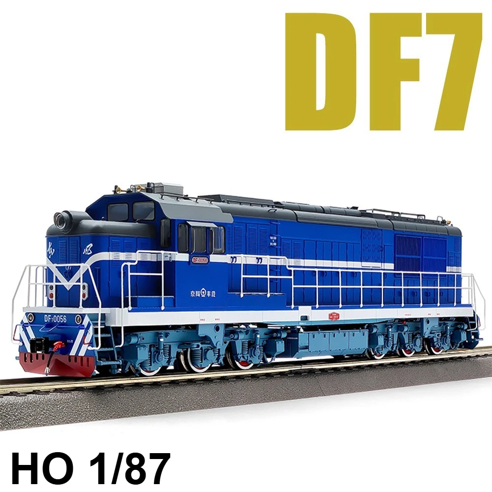 ChangMing HO Type 1/87 DF7 Diesel Locomotive Model Train with Digital Sound Effects A Realistic Model and A Toy Gift for Boys