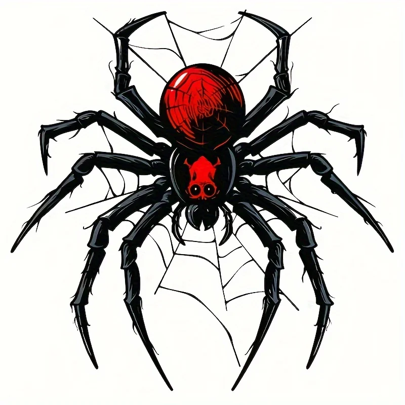 

1pc Black Spider Stickers, Waterproof Vinyl Decals for Car, Motorcycle & Laptop, Easy to Apply & Long-Lasting Adhesion