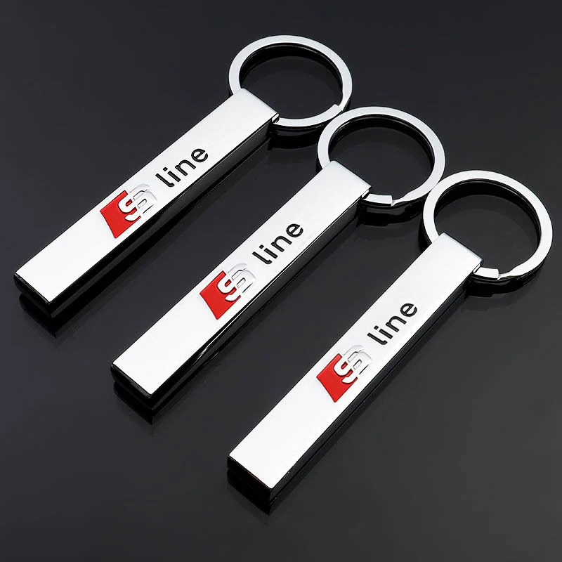 

Metal Car Emblem Carving Key Keyring Key Chain For SLINE Logo For Audi A1 A2 A3 A4 A5 A6 A7 A8 TT RS7 S1 Q1 Q2 Q3 Q4 Q5 Q6 Q7 Q8