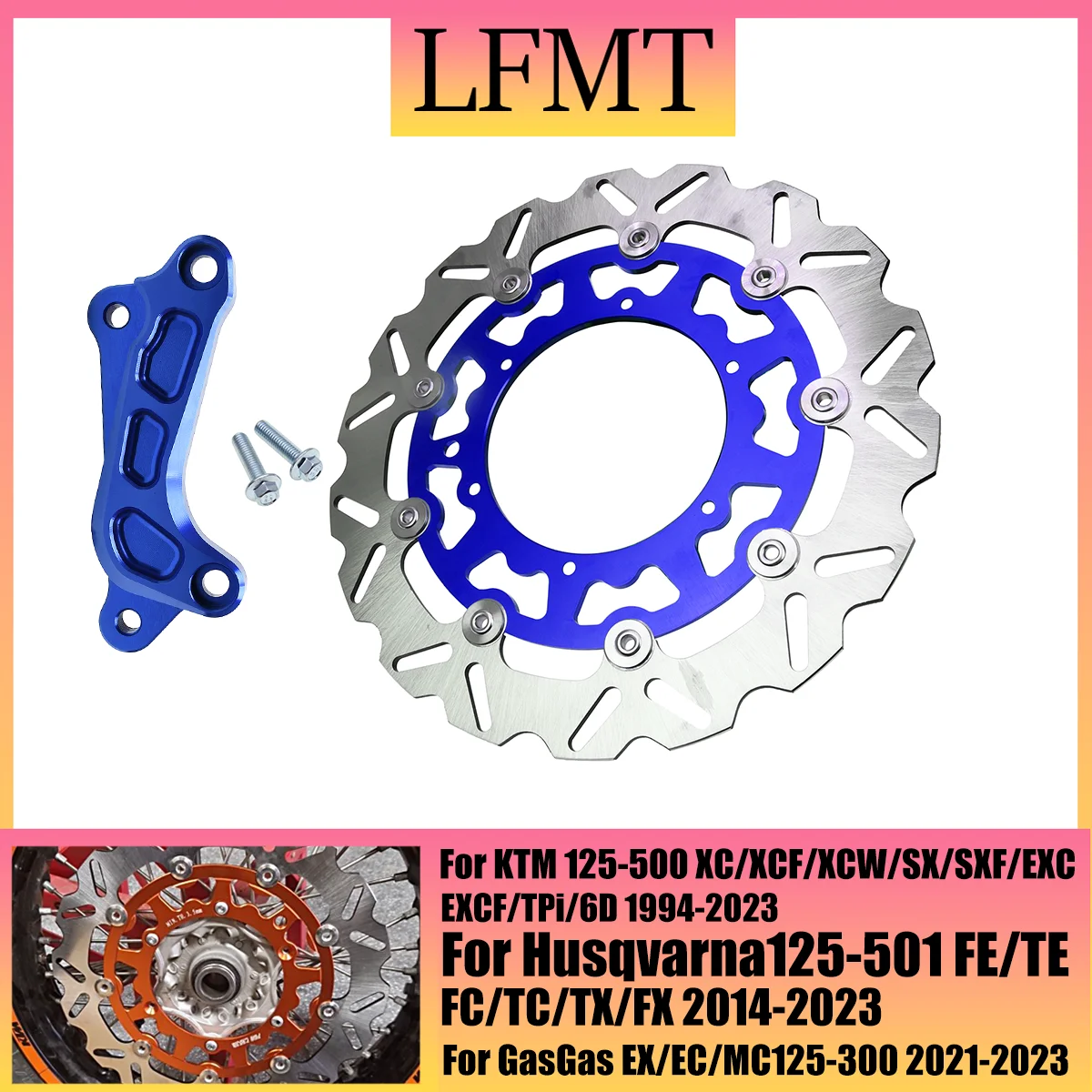 Motorcycle 320mm CNC Front Brake Pump Fixed Bracket For KTM XC XCF XCW SX SXF EXC EXCF Husqvarna 125-501 FE TE FC TC TX FX