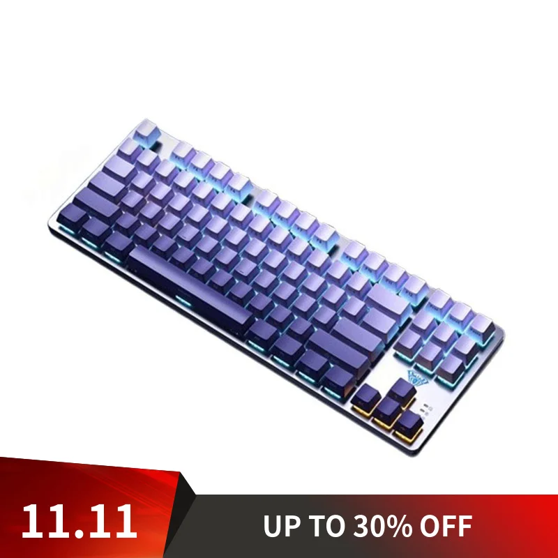 Aula-F3587 Teclado mecânico, RGB personalizado, Hot Swap, ABS Keycaps, E-Sport ergonômico, PC Gaming Acessório, Chave 87