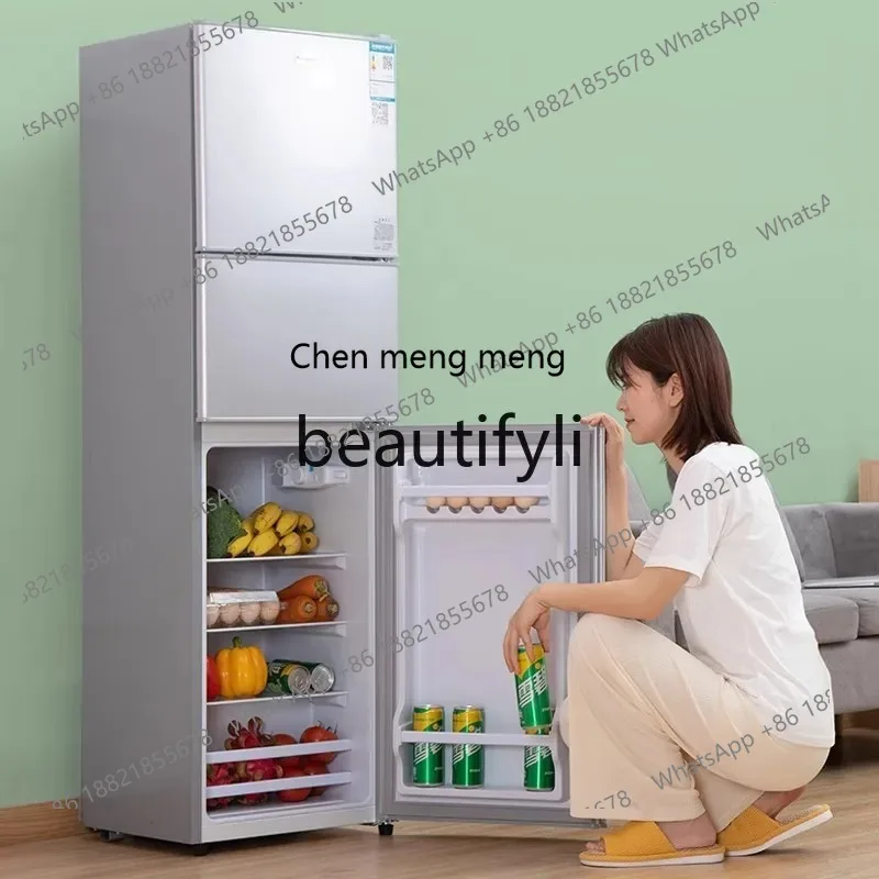 

Z189 A556 Three-door refrigerator household rental preferred large refrigerator first-class energy efficiency three temperatures