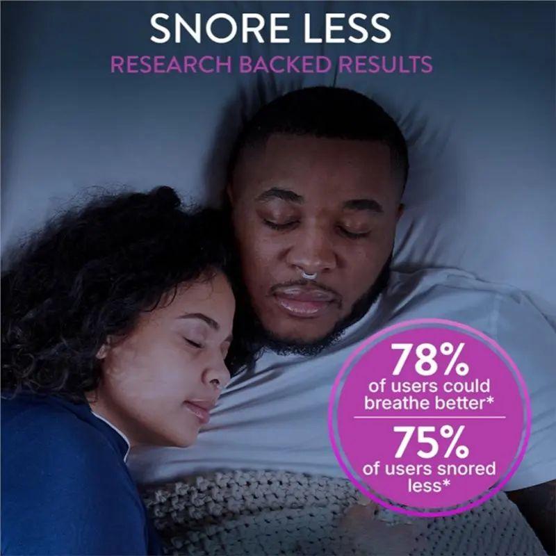 AT43-3 Sizes Stop Snoring Device Silicone Elastic Nose Clip Anti-Snoring Nasal Dilator For Better Sleep, Improved Airflow