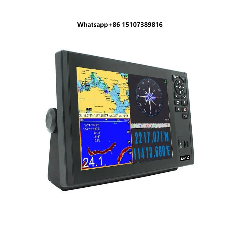 Marine Km-12c 12-inch Chart Plotter Multi Function Display with Fish