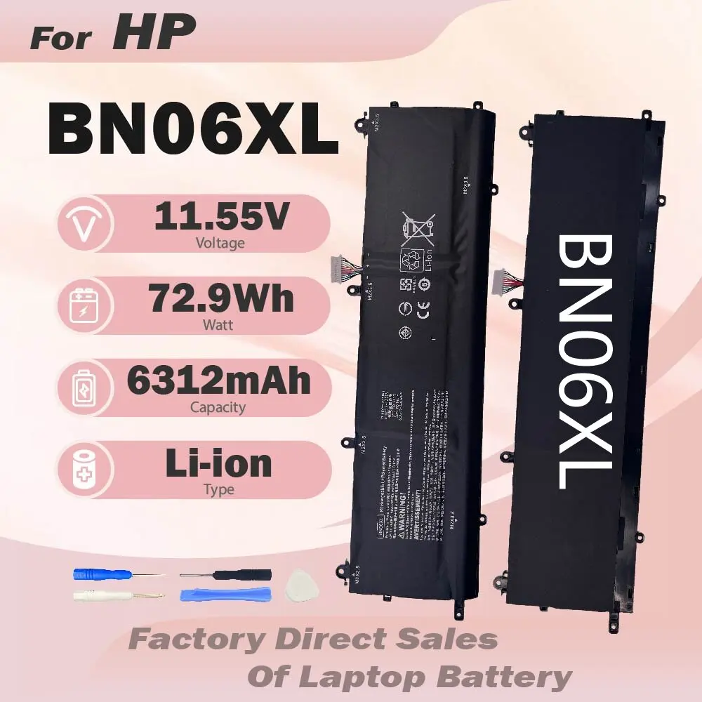 BN06XL Battery 72.9Wh For HP Spectre X360 Convertible 15 15-EB0000UR 15-EB0001NC 15-EB0025TX 15-EB0041UR 15-EB1001N L68235-1C1