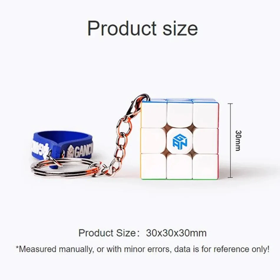 GAN330 portachiavi Cube 3x3x3 Magic Cube 3x3 Speed Cube Puzzle Gans 3x3x3 Cube GAN 330 Mini 30MM Size Magic Cube
