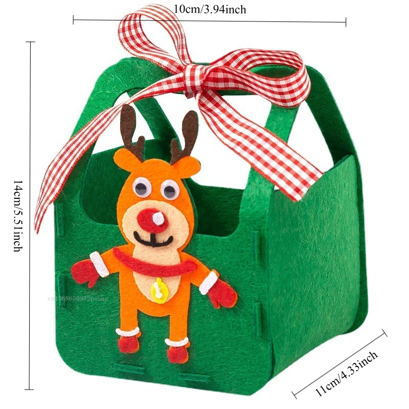 DIY คริสต์มาสของขวัญกล่องถุงขนมเด็ก Handmade CRAFT ของเล่นกระเป๋าถือ Xmas วัสดุตกแต่งชุดของเล่นเพื่อการศึกษาเด็ก 2026
