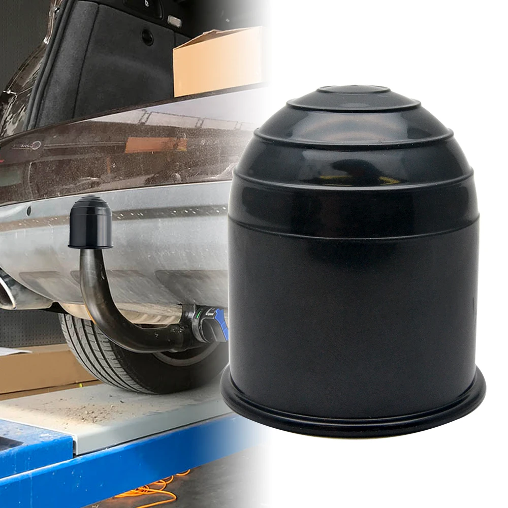 Black 50mm Car Trailer Hitch Ball Hook All Weather Cover Protect Tow Bar Ball Cover Cap Ball Hood For RV Camper Trailer Truck