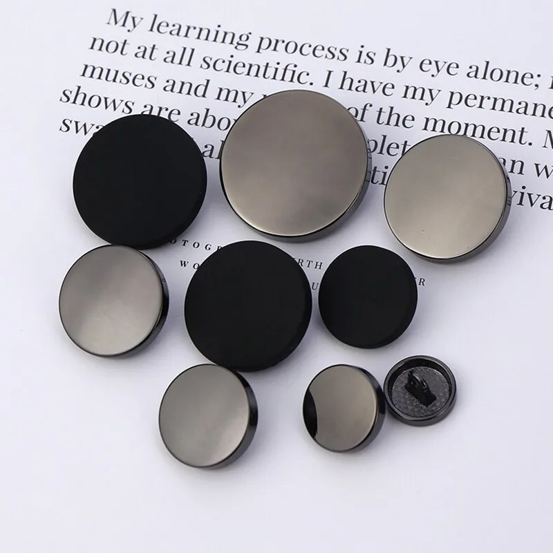 Flat Round Sewing Buttons For Clothes Decorative Handicraft Shank Diy Supplies Large Scrapbooking Metal Button 20PCS