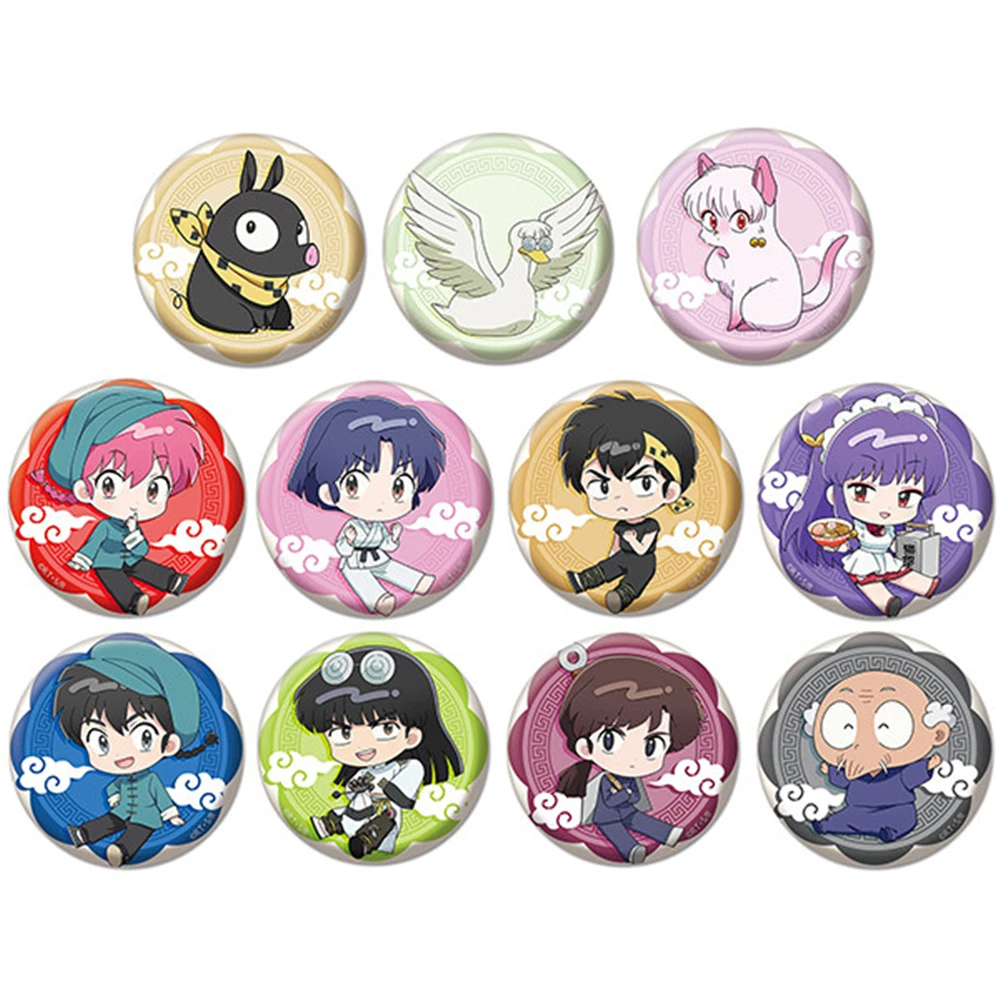 58mm Anime Ranma ½: Nightmare! Incense of Spring Sleep Cosplay COSTUME Badge Pin SPTE Tinplate Brooch﻿ Prop Gilf