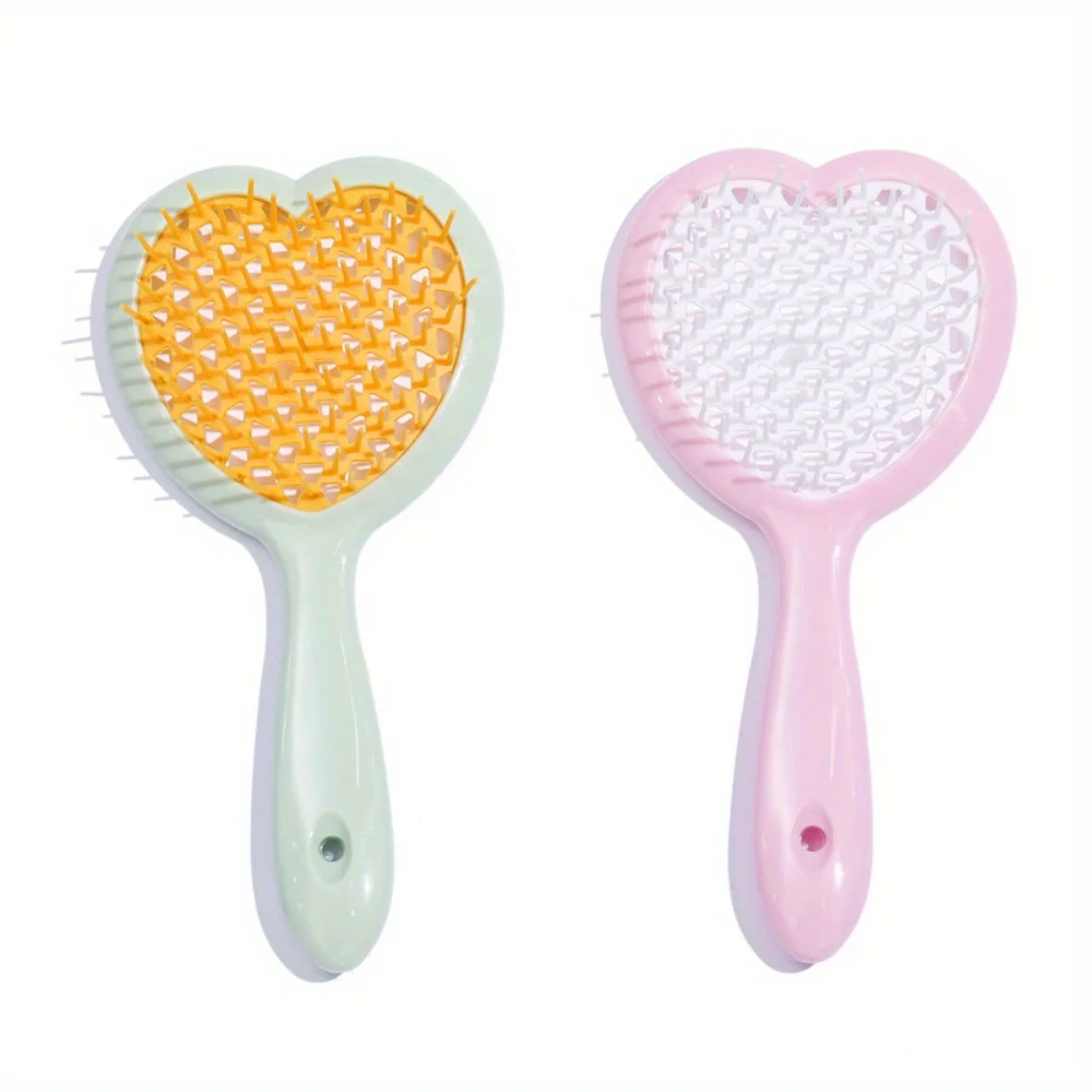

1PC New Hollow Comb Grid Comb Curling Fluffy Styling Massage Smooth Hair Wet Wet Dual Use Hairdressing Comb