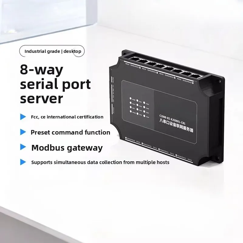 8 Serial port server rs485/232/422 serial port to ethernet network tcp/ip data transmission communication module