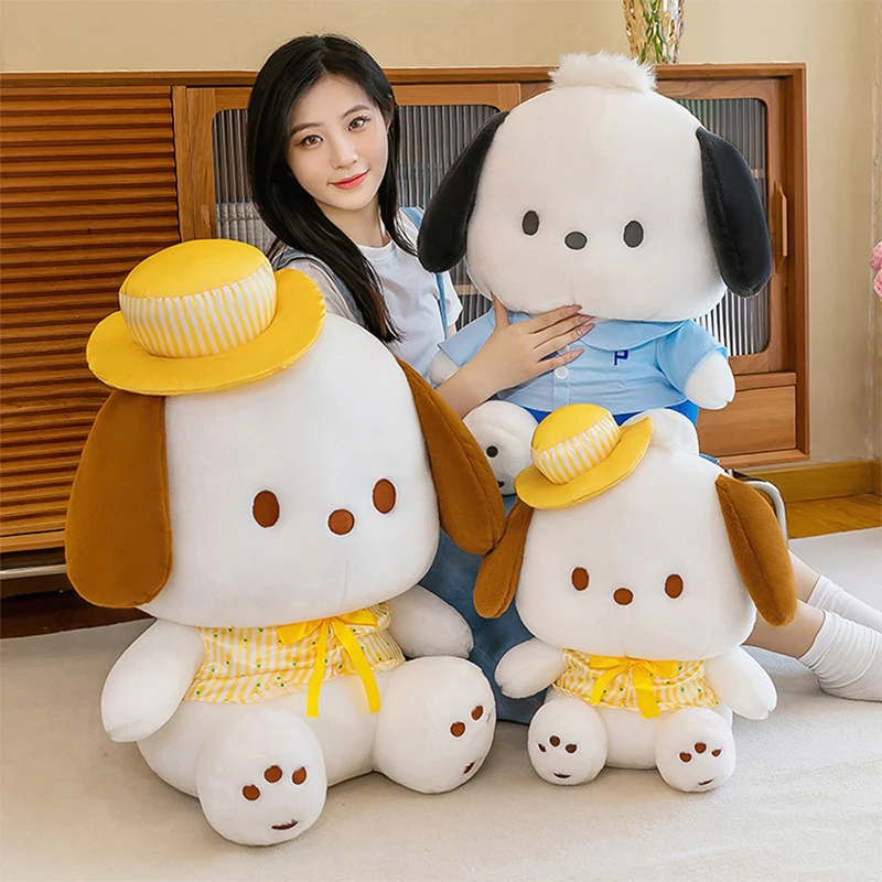 Sanrio Plush Pacha Dog Couple Toys Cartoon Dog Stuffed Animal for Kids Birthday Xmas Gift Perfect Present for Girls and Boys