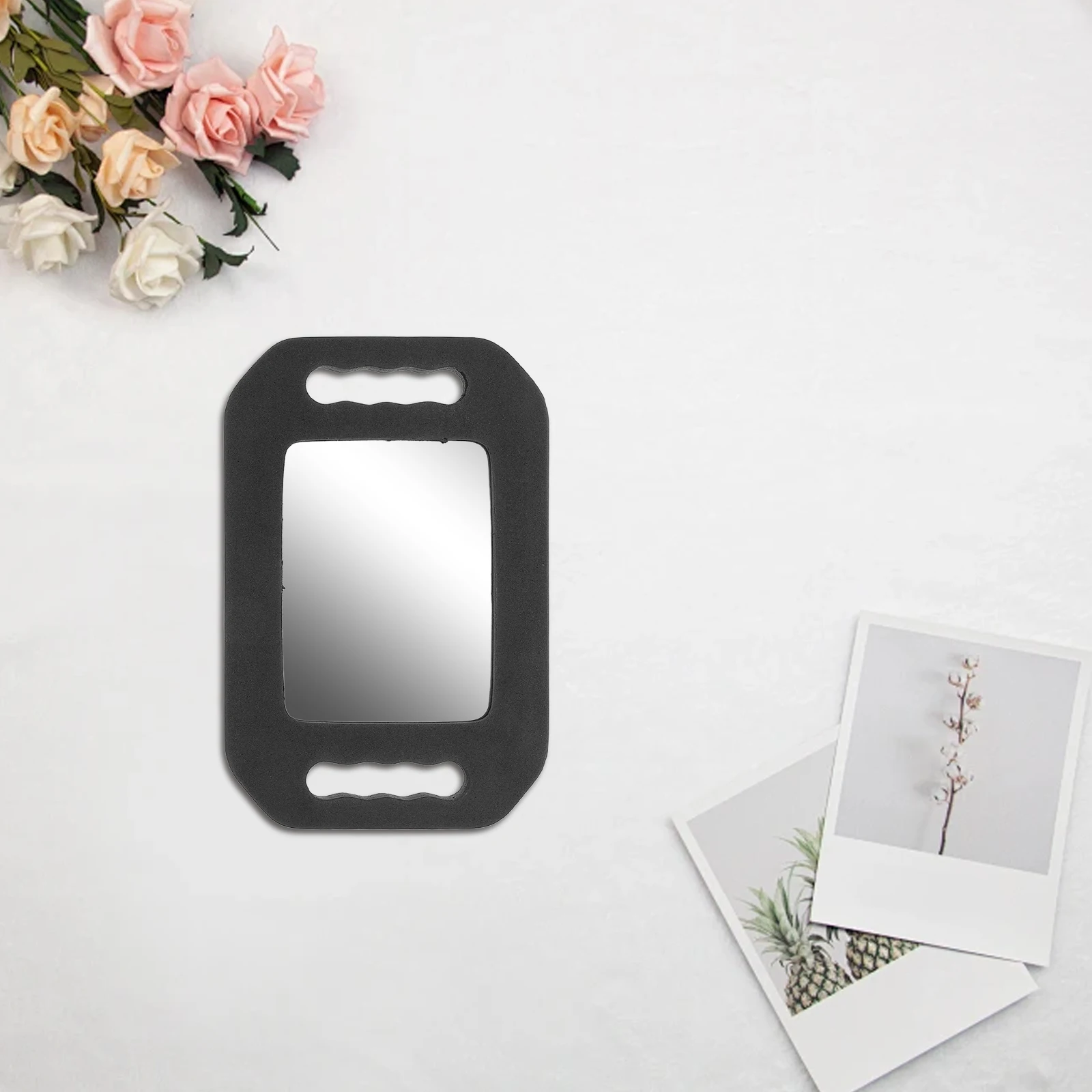 

Wall Mounted Foam Square Mirror Hand Back Hairdressing Barber Accessories Hanging Sturdy Lightweight Beauty Haircare