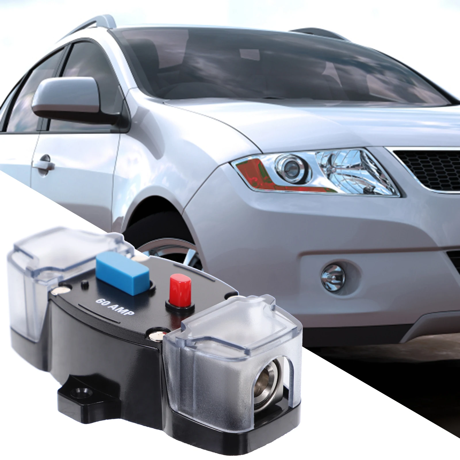 

Power Circuit Protection Switch 60A Manual Reset Breaker for Car RV Marine Material Overload Short Protection