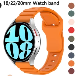 18mm 20mm 22mm Silicone Band for Samsung Galaxy Watch 6 5 4 40 44mm Strap 6Classic 43 47mm Sport Bracelet Galaxy Watch 5Pro 45mm