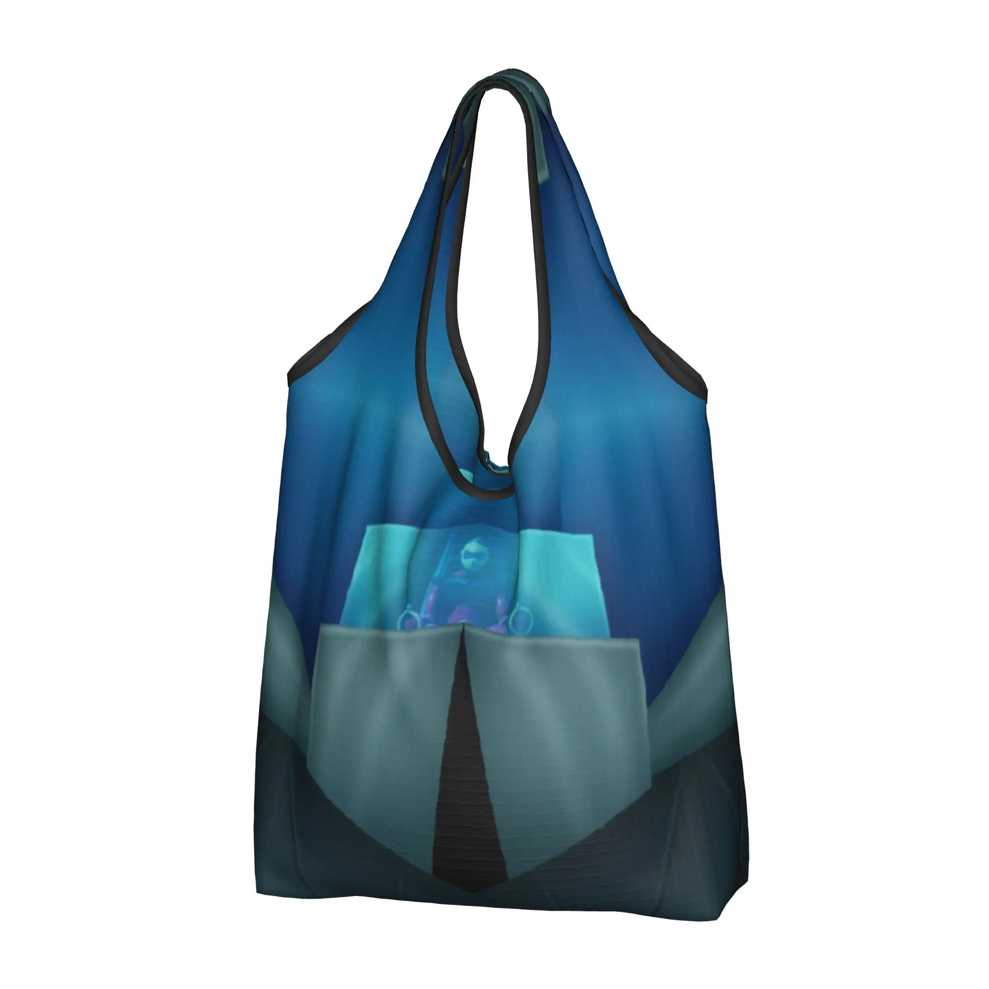 Comic G-Grendizeres Manga Groceries Shopping Bags Custom Shopper Tote Shoulder Bags Big Capacity Portable  Handbag
