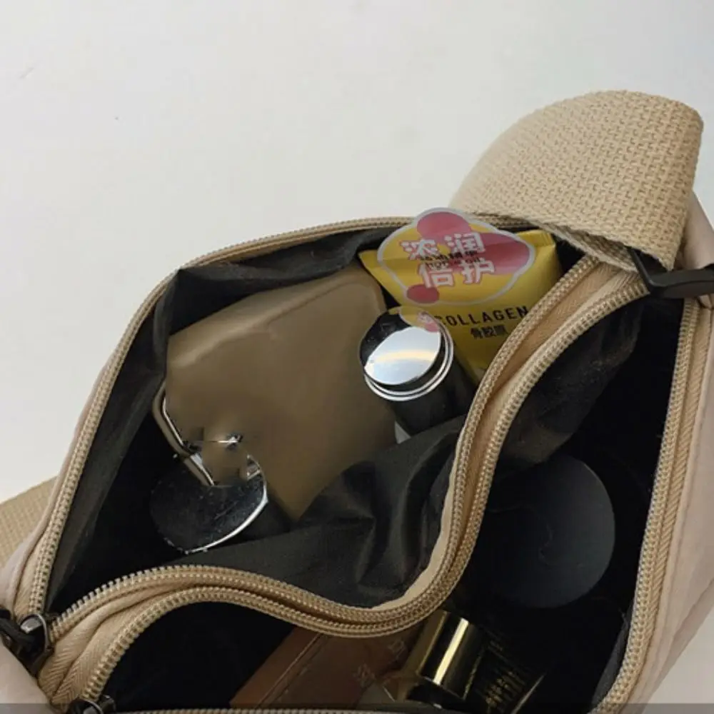 

Portable Korean Style Square Message Bag Causal Solid Color Nylon Crossbody Bag Large Capacity Sports Shoulder Bag Unisex