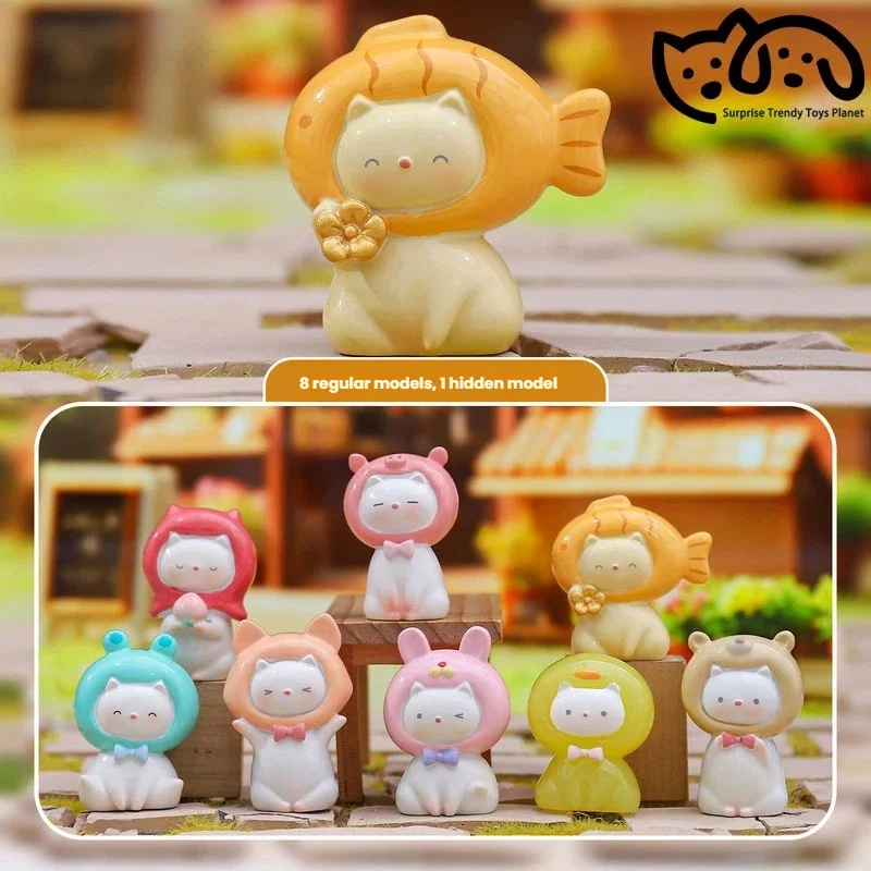 

My Cat's second edition blind box Resin Cartoon kitty Anime Accessories Collection Decoration Birthday Gift Desktop Collectible