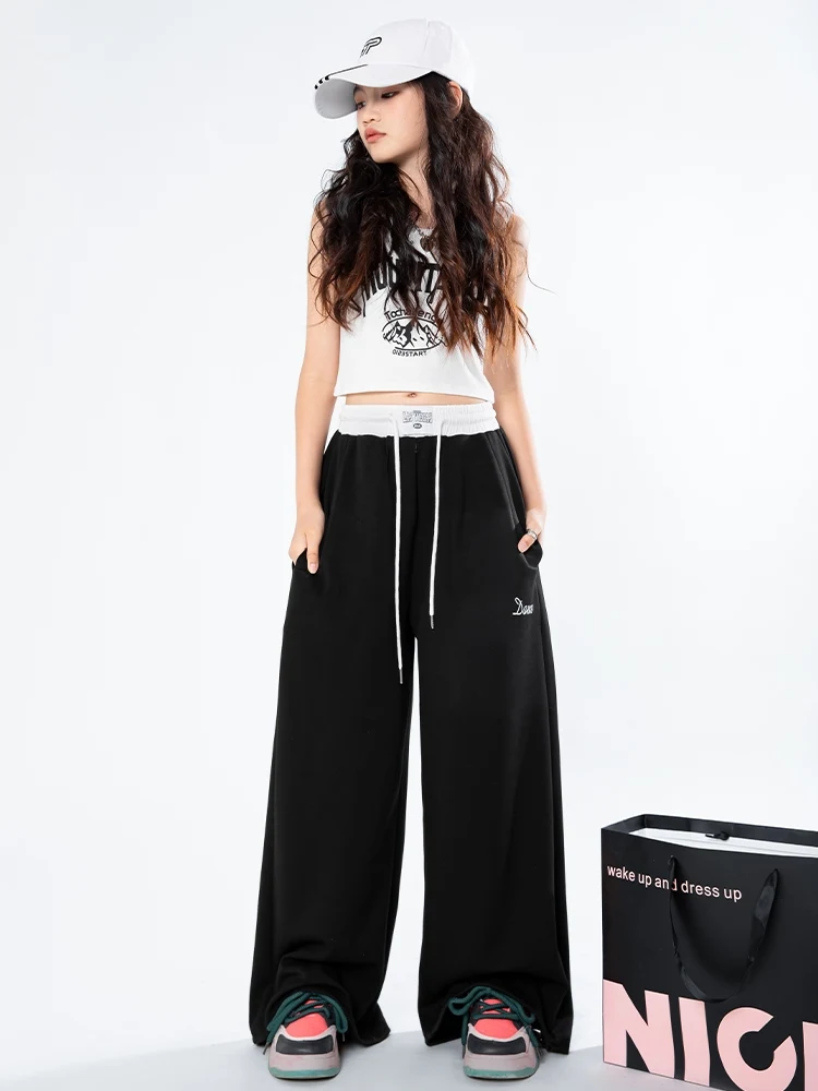 Nieuwe Kinderen Mode Cool Meisjes Jazzdans Zwarte Broek Sport Prestaties Kostuums Hiphop Street Dance Praktijk Kleding DQL10688