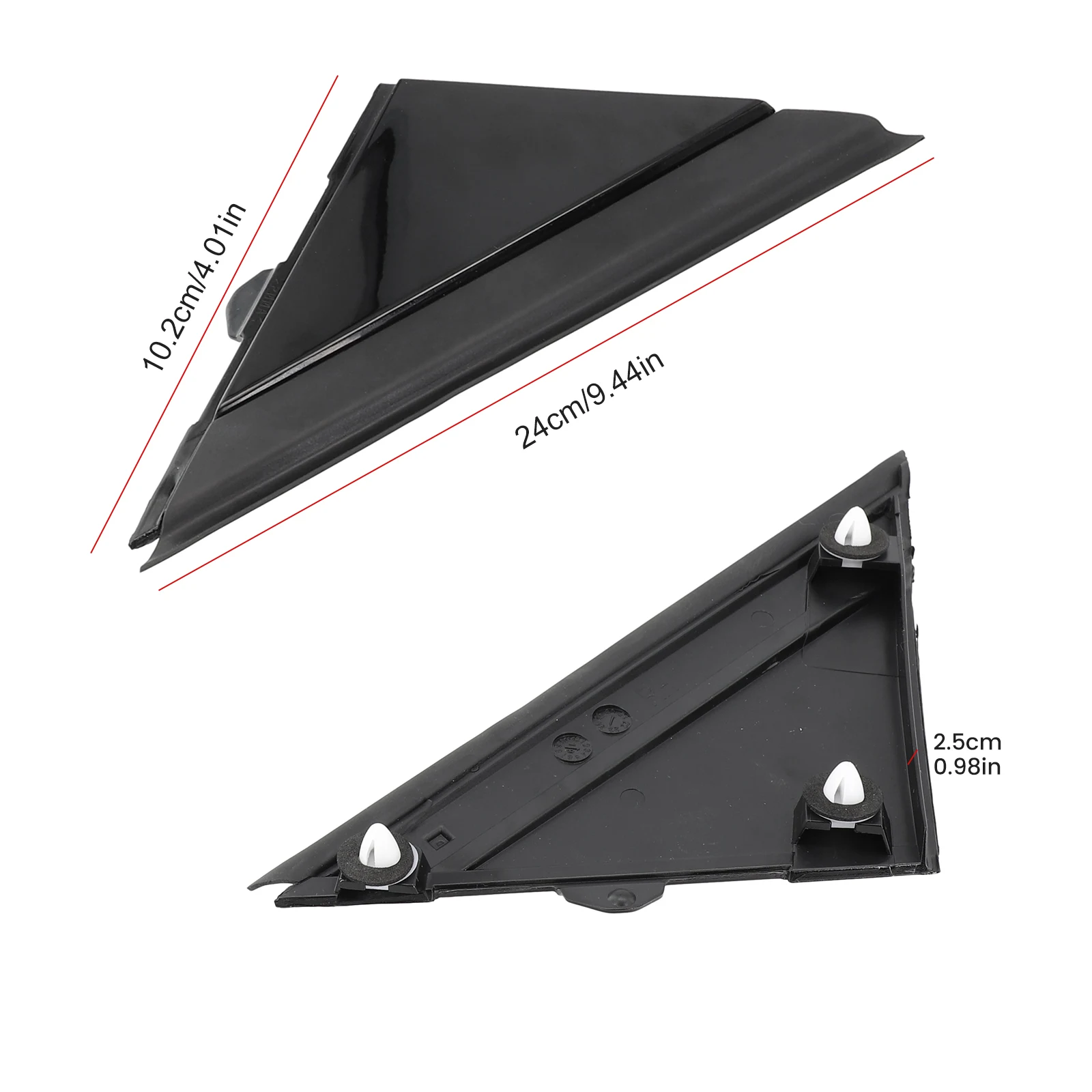

Cover Trim Mirror Flag Cover 2pcs 2x Accessories Front Glossy Black Left+Right Moldings Replacement 1SH17KX7AA