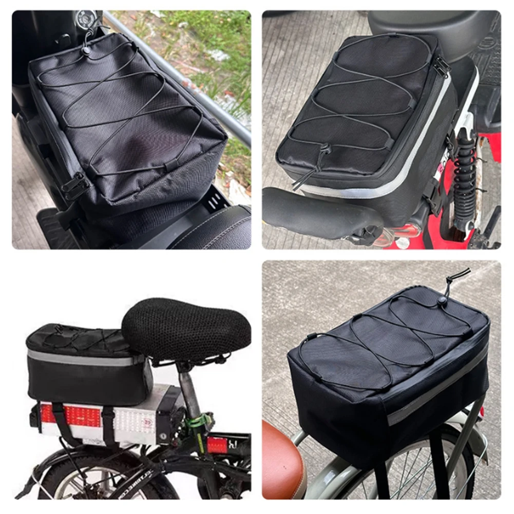 1PCS Fahrrad-Hinten Tasche Wasserdicht Fahrrad Rack Tasche Für Ebikes-Fahrräder Mit Seitentaschen Top Bungee Reflektierende akzente