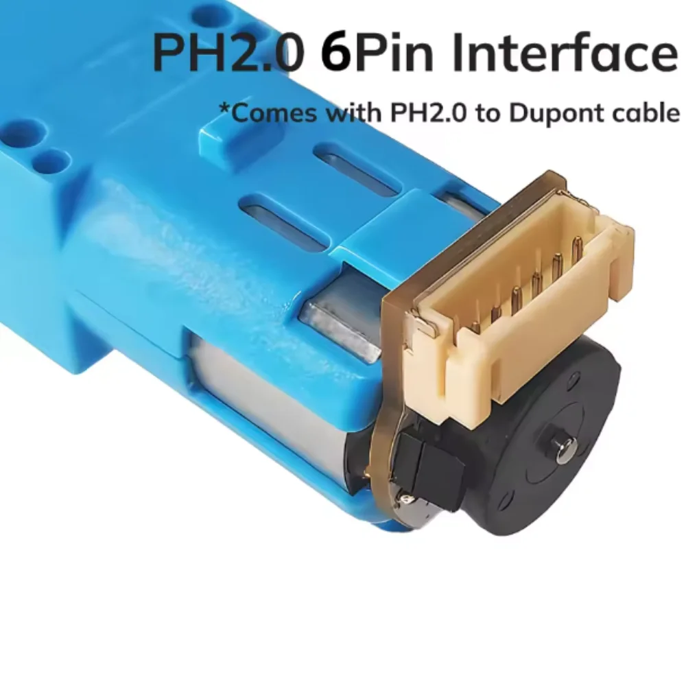 All-Metal TT Encoder Motor, High Torque 1:90 Gearbox, 12PPR Hall Encoder, Metal Shaft DC Geared Motor, DC 3-12V Gearbox Motor