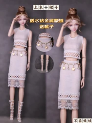 fashion clothes set dress for  30cm 1/6 doll clothing suit evening dress