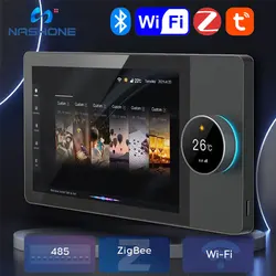 Panel de Control de escena Zigbee para el hogar, interruptor de 8 pulgadas, entrada interior, aplicación Smart Life, reproductor de Spotify, Control por voz a través de Google Home, Tuya Smart Home