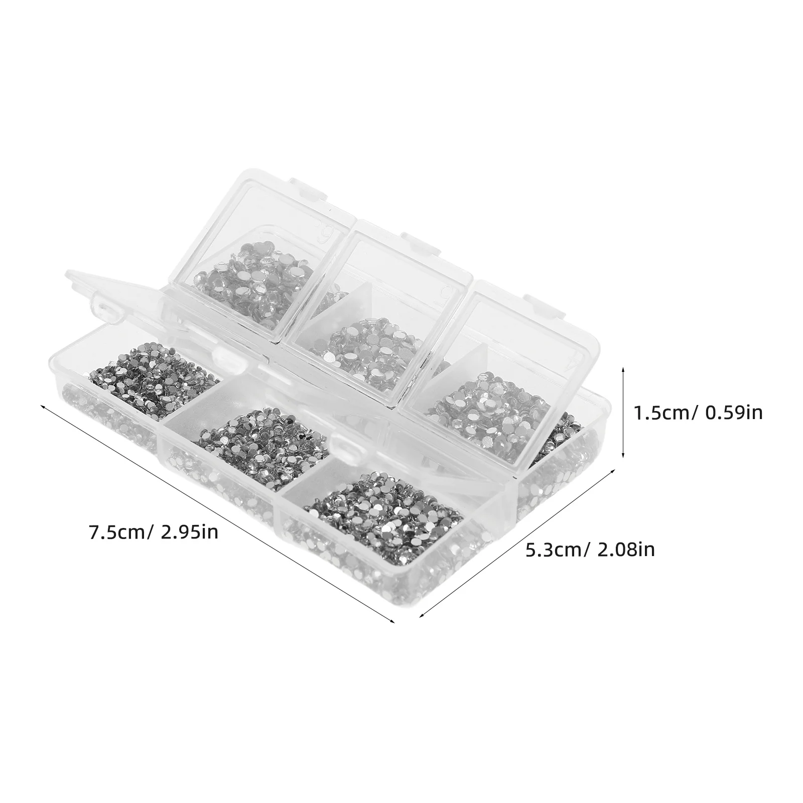 1 conjunto de strass redondos transparentes, contas de vidro com parte traseira lisa para arte em unhas, artesanato diy, decorações de festa de casamento, strass para rosto