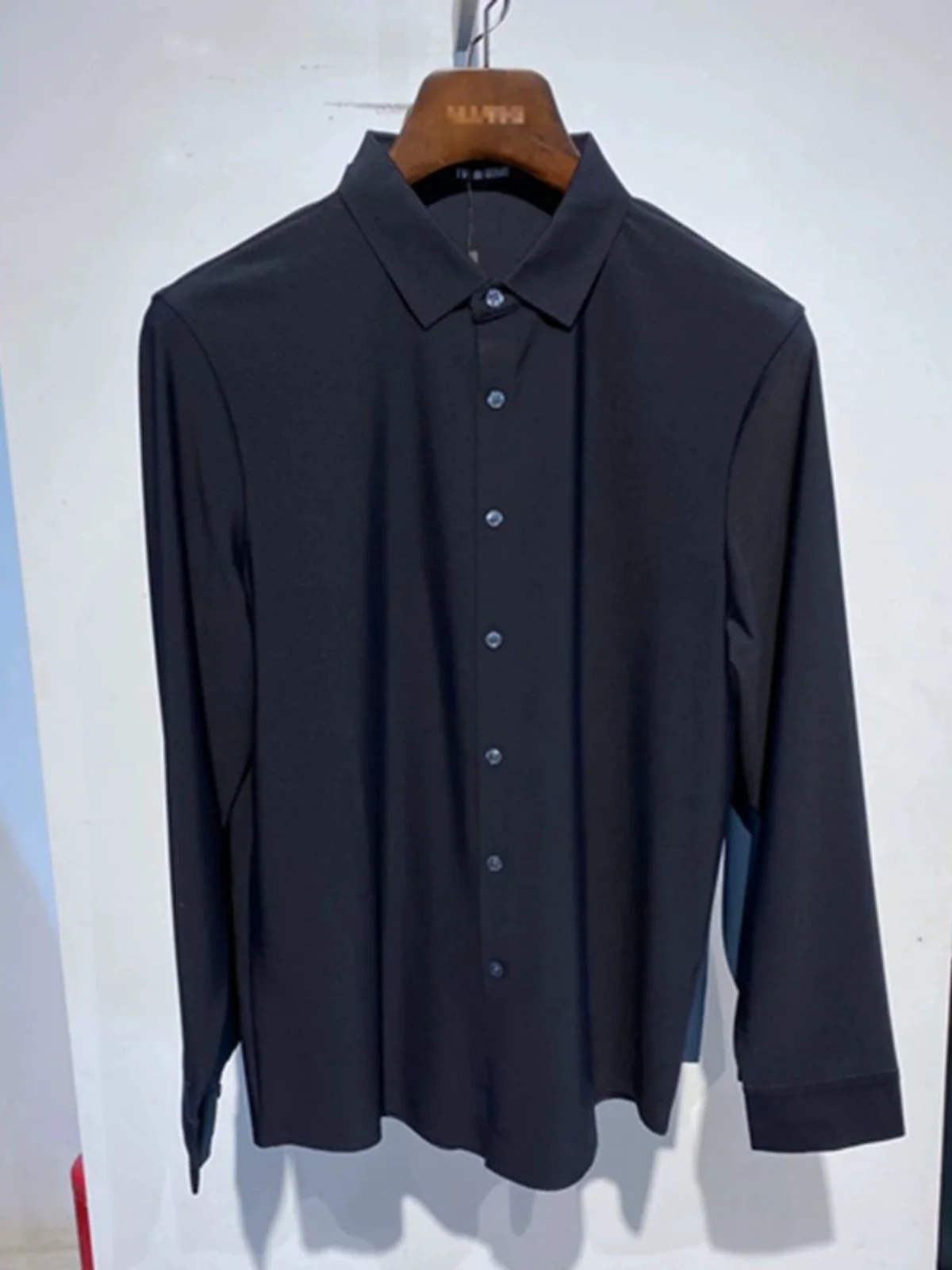 

EVE De U Men's Slim Fit Long Sve irt Spring Summer Thin Breathable Casual Busin Sle Nylon Polyester Blend