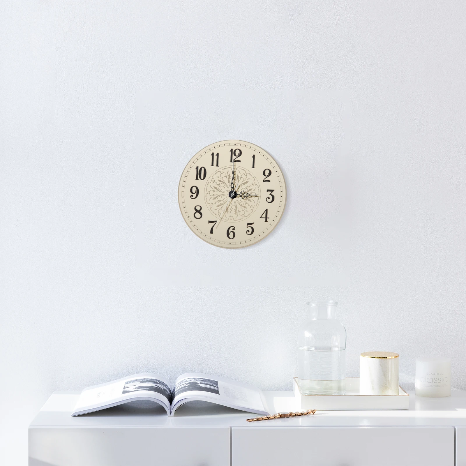

Retro Quartz Clock Round Dial Wall Replacement Accessories Iron Movement Parts DIY Materials Vintage Clock Dial Plate Stylish