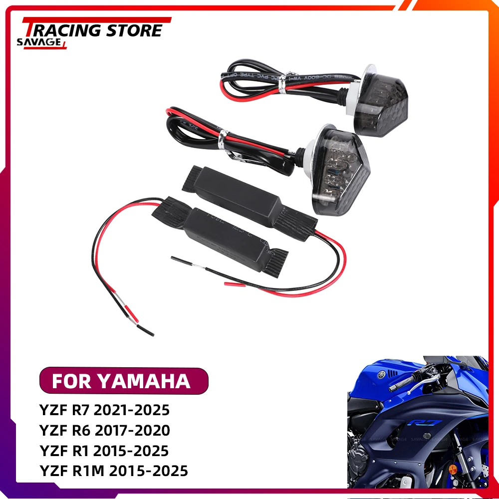 

Светодиодный указатель поворота, индикаторная лампа с резисторами для Yamaha YZFR7 YZFR6 YZFR1 YZFR1M, мигалка для мотоцикла YZF R7 R6 R1
