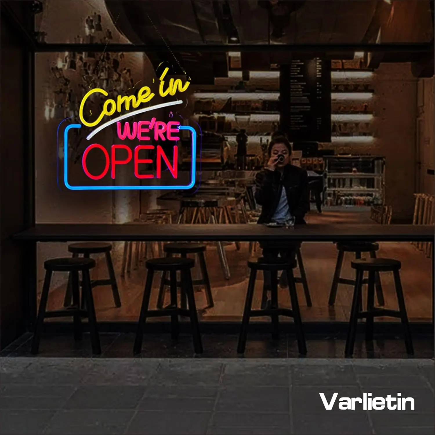 Come In We're Open Neon Sign USB Dimmable LED Light for Café Business Shop Bar Hotel Restaurant Retail store Party Pub Decor