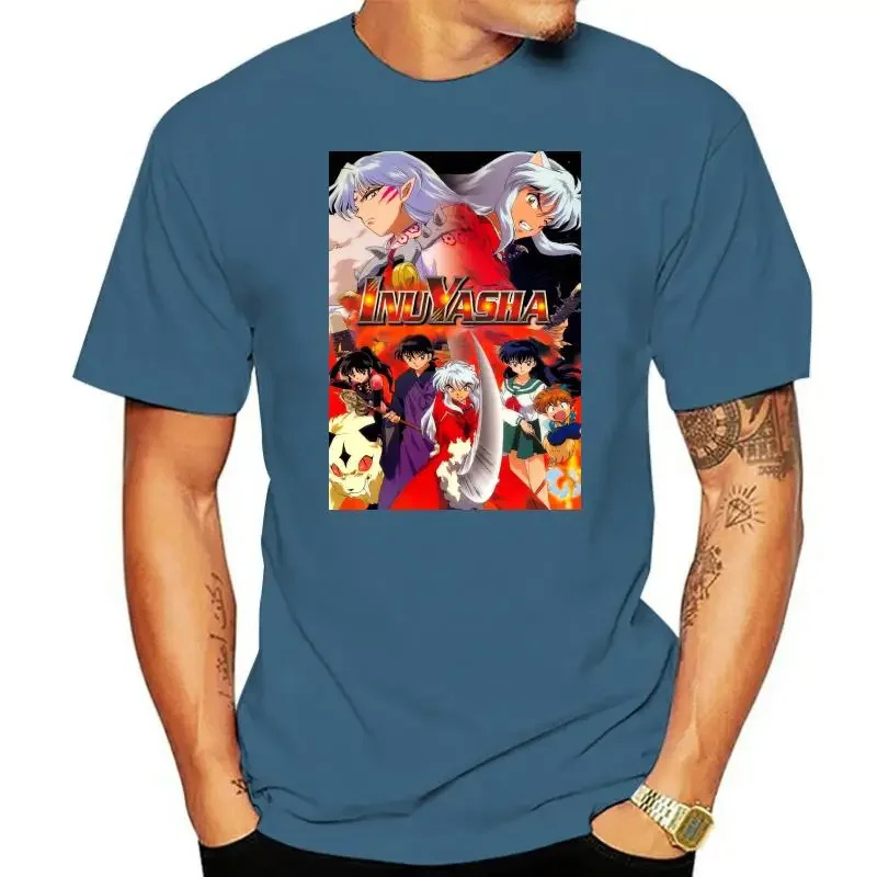 Summer harajuku custom heavyweight Informal New Arrival New Inuyasha Anime Tv Show Poster Men'S Size S-5Xl Tops Tee Tee Shirt