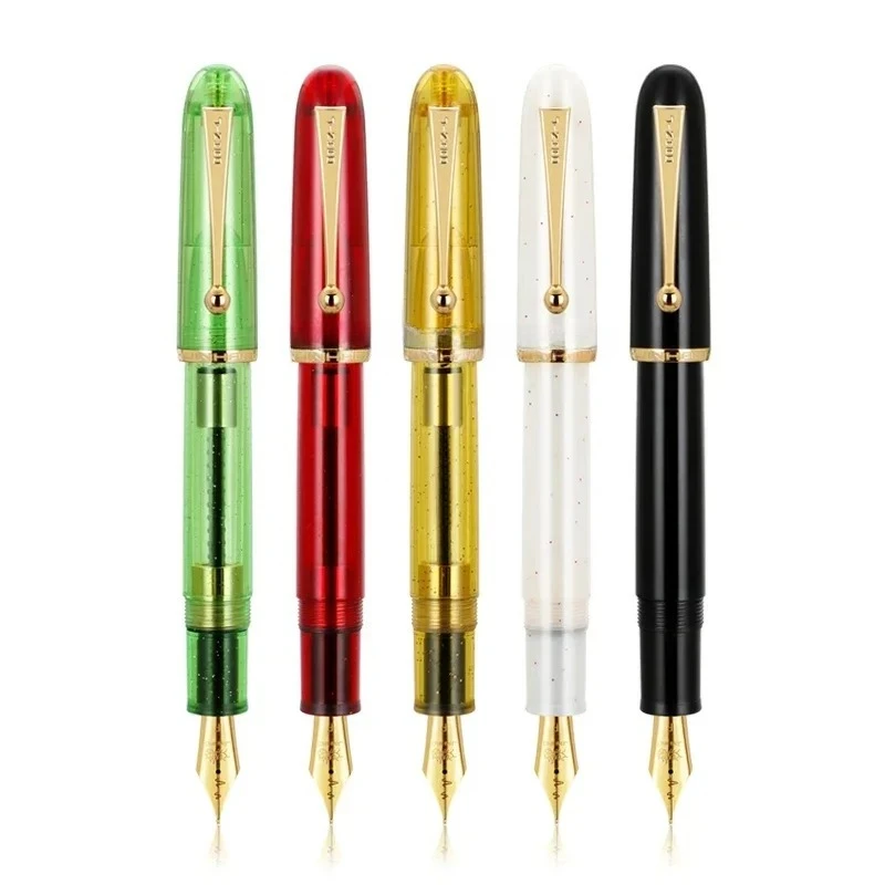 

Jinhao 9013 Acrylic Fountain Pen with NO.6 Heartbeat F/M Nib Writing Ink Pens For Students Business Stationery Gift Pen