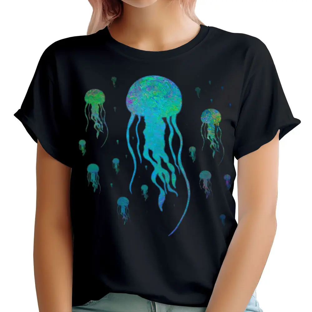 Pulsing Jellyfish Swarm Ocean & Scuba  Womens T-Shirts Tee Top #DNE