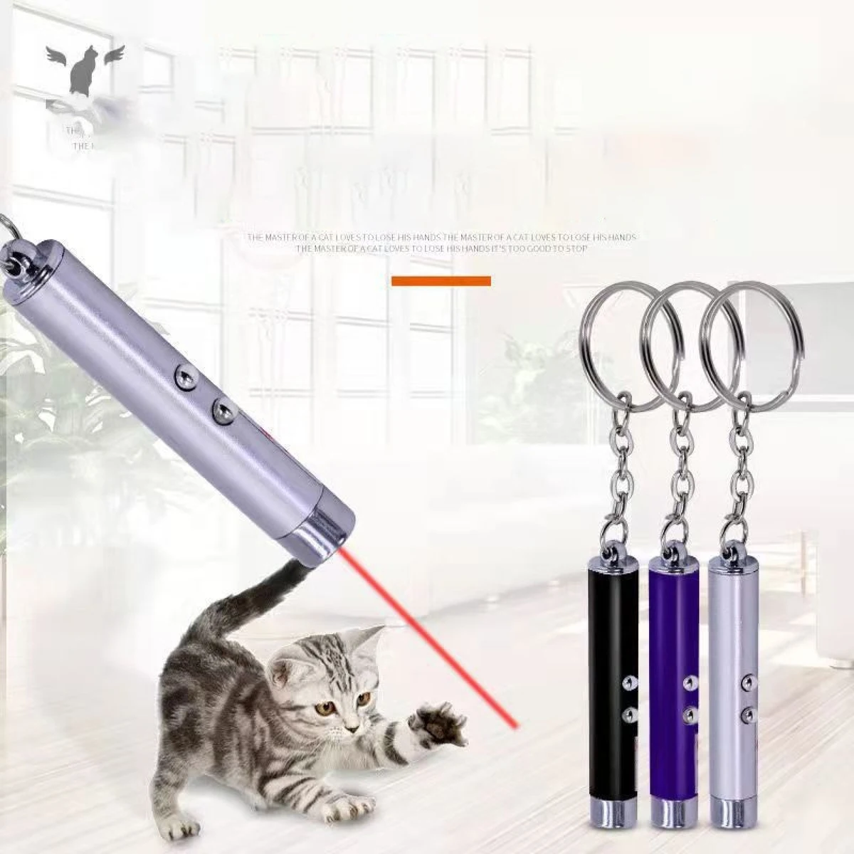 Exciting Red Laser and LED Cat Toy for Endless Entertainment and Engaging Playtime. Addictive, Interactive Design for Hours of F