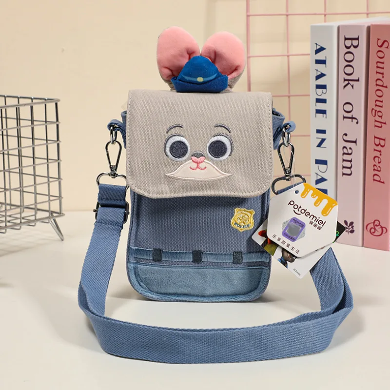 Kawaii Zootopia Nick Wilde Judy Hopps Mobile Phone Bag Cute Cartoon New Shoulder Bag Portable Key Coin Purse Birthday Gift