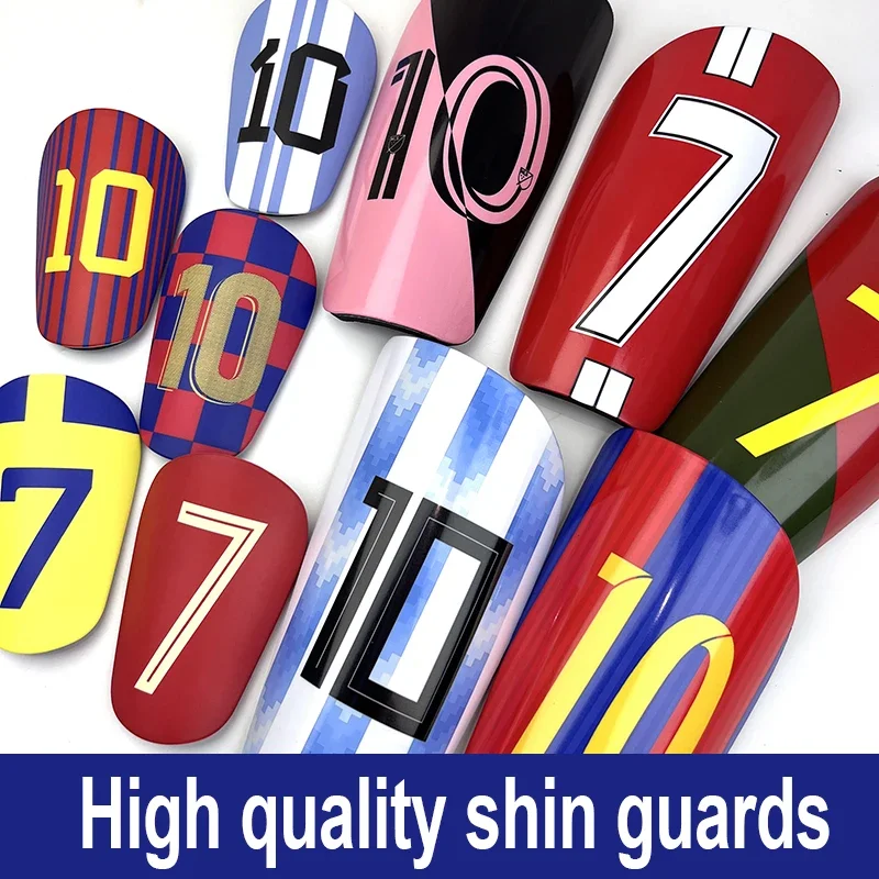 Mini Shin Guards Soccer Training Accessories shin Pads Football Player Gift Number 10 7 Big size Leg Guards Children Adult Hot